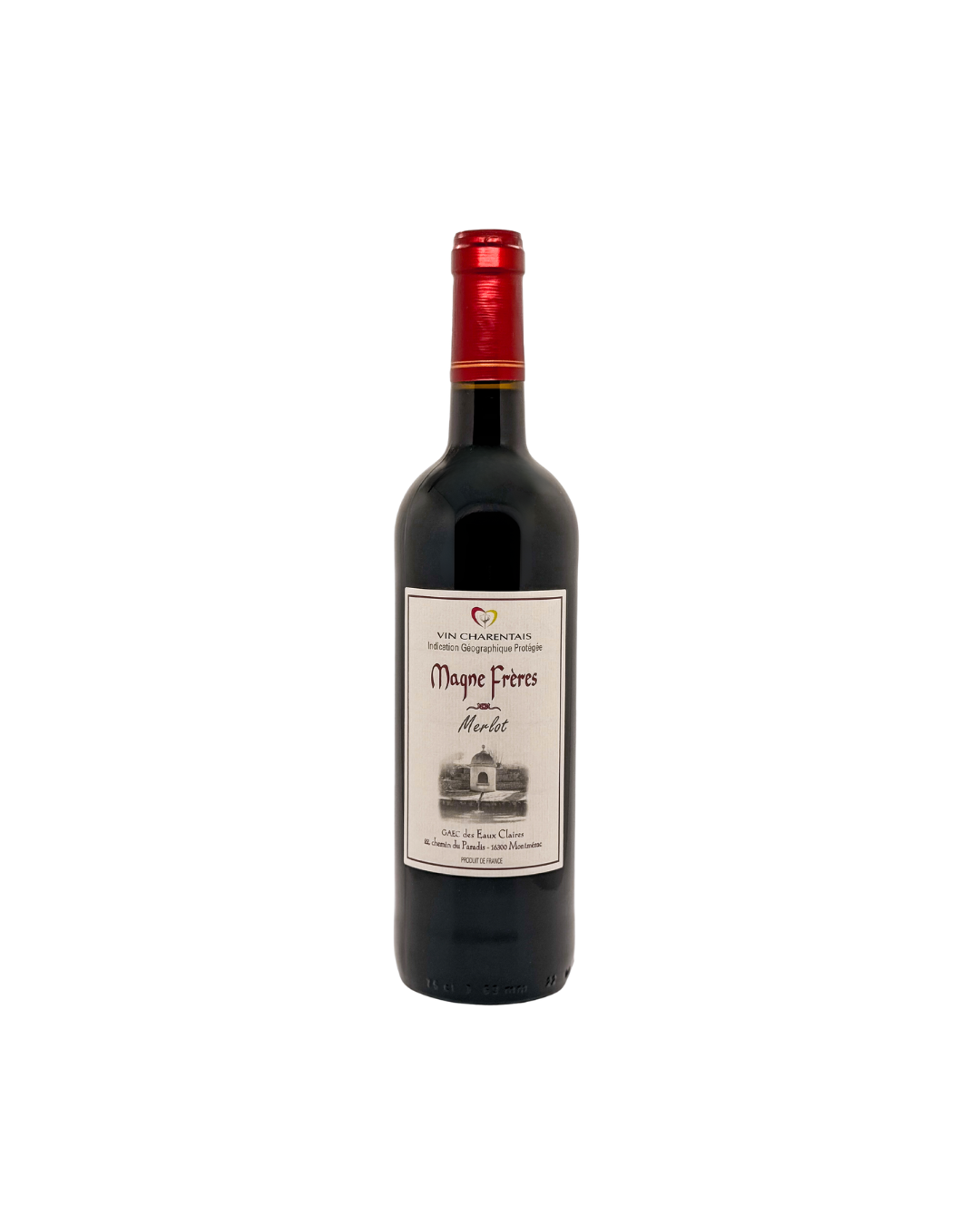Vin rouge merlot charente